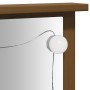 Juego de tocador con LED madera maciza de pino marrón miel