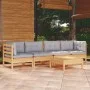 5-piece garden furniture set with solid pine wood cushions by , Garden sets - Ref: Foro24-3096153, Price: 372,74 €, Discount: %