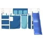 Cama alta para niños con cortinas madera pino azul 80x200 cm de , Camas y somieres - Ref: Foro24-3207013, Precio: 272,33 €, D...