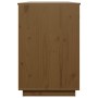 Escritorio armarios madera maciza pino marrón miel 135x50x75cm