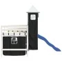 Cama alta niños con torre madera pino blanco negro 80x200 cm de , Camas y somieres - Ref: Foro24-3207066, Precio: 301,96 €, D...