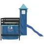 Hochbett für Kinder mit blauem Kiefernholzturm 80x200 cm von , Betten und Lattenroste - Ref: Foro24-3207070, Preis: 284,99 €,...