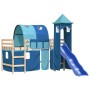 Hochbett für Kinder mit blauem Kiefernholzturm 80x200 cm von , Betten und Lattenroste - Ref: Foro24-3207091, Preis: 299,29 €,...