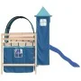 Cama alta para niños con torre madera pino azul 80x200 cm de , Camas y somieres - Ref: Foro24-3207091, Precio: 306,60 €, Desc...
