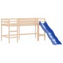 Hochbett für Kinder mit blauem Kiefernholzturm 80x200 cm von , Betten und Lattenroste - Ref: Foro24-3207091, Preis: 299,29 €,...