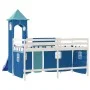Hochbett für Kinder mit blauem Kiefernholzturm 90x190 cm von , Betten und Lattenroste - Ref: Foro24-3207085, Preis: 334,65 €,...