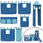 Cama alta para niños con torre madera pino azul 90x190 cm de , Camas y somieres - Ref: Foro24-3207085, Precio: 339,80 €, Desc...
