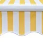 Motorized folding awning 400 cm yellow and white by vidaXL, Awnings - Ref: Foro24-275559, Price: 693,72 €, Discount: %