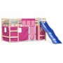 Hochbett für Kinder mit rosa Kiefernholzvorhängen 80x200 cm von , Betten und Lattenroste - Ref: Foro24-3207011, Preis: 265,66...