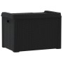 Caja de almacenaje para jardín PP gris antracita 125 L