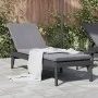 Sun lounger with anthracite grey PP cushion 186x60x29 cm by , Loungers - Ref: Foro24-364223, Price: 151,95 €, Discount: %