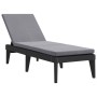 Sun lounger with anthracite grey PP cushion 186x60x29 cm by , Loungers - Ref: Foro24-364223, Price: 181,89 €, Discount: %