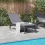 Sun lounger with anthracite grey PP cushion 186x60x29 cm by , Loungers - Ref: Foro24-364223, Price: 151,95 €, Discount: %