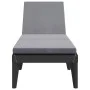Sun lounger with anthracite grey PP cushion 186x60x29 cm by , Loungers - Ref: Foro24-364223, Price: 151,95 €, Discount: %