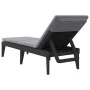 Sun lounger with anthracite grey PP cushion 186x60x29 cm by , Loungers - Ref: Foro24-364223, Price: 151,95 €, Discount: %