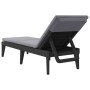 Tumbona con cojín PP gris antracita 186x60x29 cm de , Tumbonas - Ref: Foro24-364223, Precio: 181,89 €