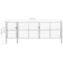 Puerta de jardín de acero plateado 500x150 cm de vidaXL, Puertas de jardín - Ref: Foro24-144355, Precio: 883,45 €, Descuento: %