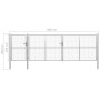 Silbernes Gartentor aus Stahl 500x150 cm von vidaXL, Gartentore - Ref: Foro24-144355, Preis: 902,36 €, Rabatt: %
