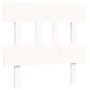 Weißer Bettrahmen aus Massivholz mit Kopfteil von , Betten und Lattenroste - Ref: Foro24-3195122, Preis: 99,70 €, Rabatt: %