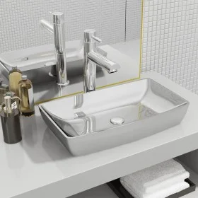 Waschbecken 71x38x13,5 cm Silberkeramik von vidaXL, Sinkt - Ref: Foro24-143479, Preis: 97,30 €, Rabatt: %