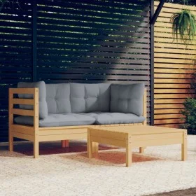 3-piece garden furniture set with pine wood cushions by , Garden sets - Ref: Foro24-3096015, Price: 227,96 €, Discount: %