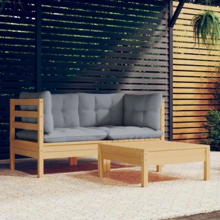 3-piece garden furniture set with pine wood cushions by , Garden sets - Ref: Foro24-3096015, Price: 227,96 €, Discount: %