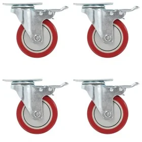 Swivel wheels with double brakes 4 units 100 mm by vidaXL, Material handling - Ref: Foro24-143472, Price: 32,50 €, Discount: %