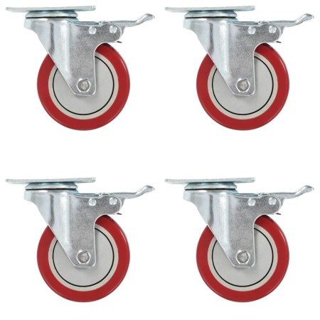 Schwenkräder mit Doppelbremsen 4 Einheiten 100 mm von vidaXL, Materialhandhabung - Ref: Foro24-143472, Preis: 29,44 €, Rabatt: %