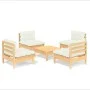 Gartenmöbel 5 Stück Kissen aus cremefarbenem Kiefernholz von , Gartensets - Ref: Foro24-3096034, Preis: 366,36 €, Rabatt: %