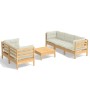 Gartenmöbel 6 Stück Kissen aus cremefarbenem Kiefernholz von , Gartensets - Ref: Foro24-3096112, Preis: 502,55 €, Rabatt: %