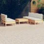 Gartenmöbel 6 Stück Kissen aus cremefarbenem Kiefernholz von , Gartensets - Ref: Foro24-3096088, Preis: 460,56 €, Rabatt: %