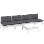 Garden furniture 5 pieces with anthracite pine wood cushions by , Garden sets - Ref: Foro24-3096131, Price: 382,19 €, Discoun...