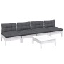 Gartenmöbel 5-teilig mit anthrazitfarbenen Kiefernholzkissen von , Gartensets - Ref: Foro24-3096131, Preis: 387,04 €, Rabatt: %