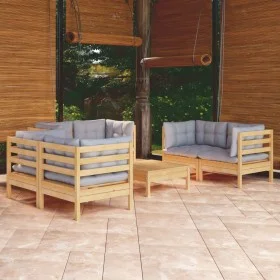 Garden furniture set 7 pieces and cushions solid pine wood by , Garden sets - Ref: Foro24-3096249, Price: 532,33 €, Discount: %