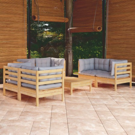 Gartenmöbel-Set 7-teilig und Kissen aus massivem Kiefernholz von , Gartensets - Ref: Foro24-3096249, Preis: 558,05 €, Rabatt: %