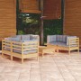 Gartenmöbel-Set 7-teilig und Kissen aus massivem Kiefernholz von , Gartensets - Ref: Foro24-3096249, Preis: 558,05 €, Rabatt: %