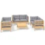 Garden furniture set 7 pieces and cushions solid pine wood by , Garden sets - Ref: Foro24-3096249, Price: 532,33 €, Discount: %