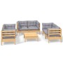 Gartenmöbel-Set 7-teilig und Kissen aus massivem Kiefernholz von , Gartensets - Ref: Foro24-3096249, Preis: 558,05 €, Rabatt: %