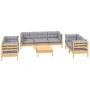 Juego de muebles de jardín 8 pzas y cojines madera maciza pino de , Conjuntos de jardín - Ref: Foro24-3096261, Precio: 668,27...