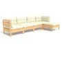 Gartenmöbel 5 Stück Kissen aus cremefarbenem Kiefernholz von , Gartensets - Ref: Foro24-3096358, Preis: 361,21 €, Rabatt: %