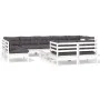 Garden furniture 10 pieces with white cushions solid pine wood by , Garden sets - Ref: Foro24-3096533, Price: 896,19 €, Disco...