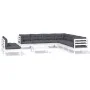 Garden furniture 10 pieces with white cushions solid pine wood by , Garden sets - Ref: Foro24-3096834, Price: 855,29 €, Disco...