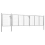 Puerta de jardín de acero plateado 500x100 cm de vidaXL, Puertas de jardín - Ref: Foro24-144353, Precio: 525,75 €, Descuento: %