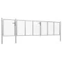 Silbernes Gartentor aus Stahl, 500 x 100 cm von vidaXL, Gartentore - Ref: Foro24-144353, Preis: 515,19 €, Rabatt: %