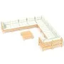 Gartenmöbel 11-teilig und Kissen aus cremefarbenem Kiefernholz von , Gartensets - Ref: Foro24-3097013, Preis: 856,24 €, Rabat...