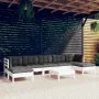 Gartenmöbel 8-teilig mit Kissen aus weißem Kiefernholz von , Gartensets - Ref: Foro24-3097098, Preis: 690,24 €, Rabatt: %