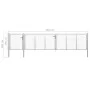 Silbernes Gartentor aus Stahl, 500 x 100 cm von vidaXL, Gartentore - Ref: Foro24-144353, Preis: 515,19 €, Rabatt: %