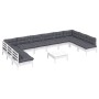 Gartenmöbel 11-teilig und weiße Kissen aus massivem Kiefernholz von , Gartensets - Ref: Foro24-3097194, Preis: 903,92 €, Raba...