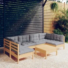 Garden furniture set 7 pieces and cushions solid pine wood by , Garden sets - Ref: Foro24-3097156, Price: 512,36 €, Discount: %