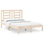 Solid pine wood bed frame 140x190 cm by , Beds and slatted bases - Ref: Foro24-3104328, Price: 107,34 €, Discount: %